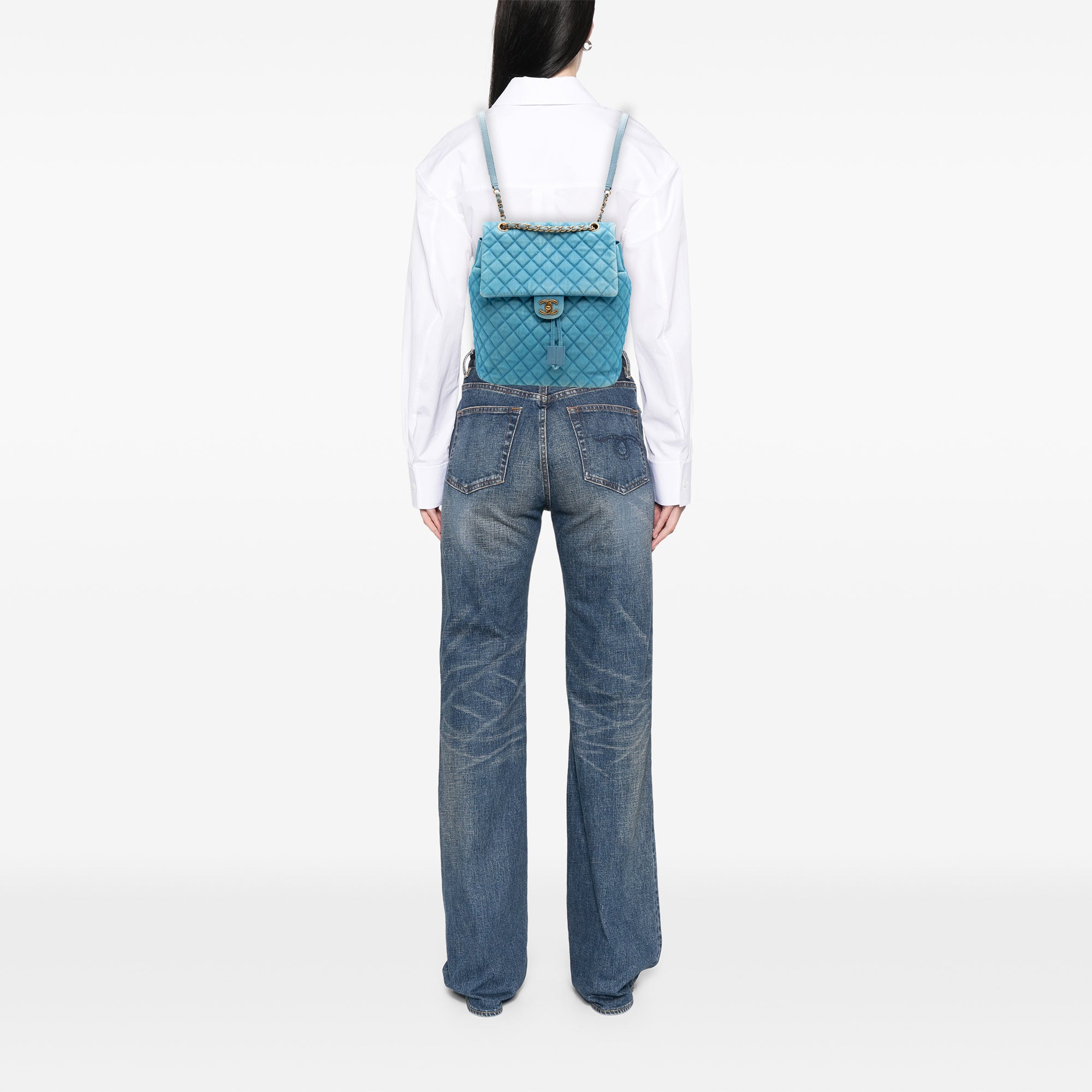 Large Denim Urban Spirit Backpack - Image 6