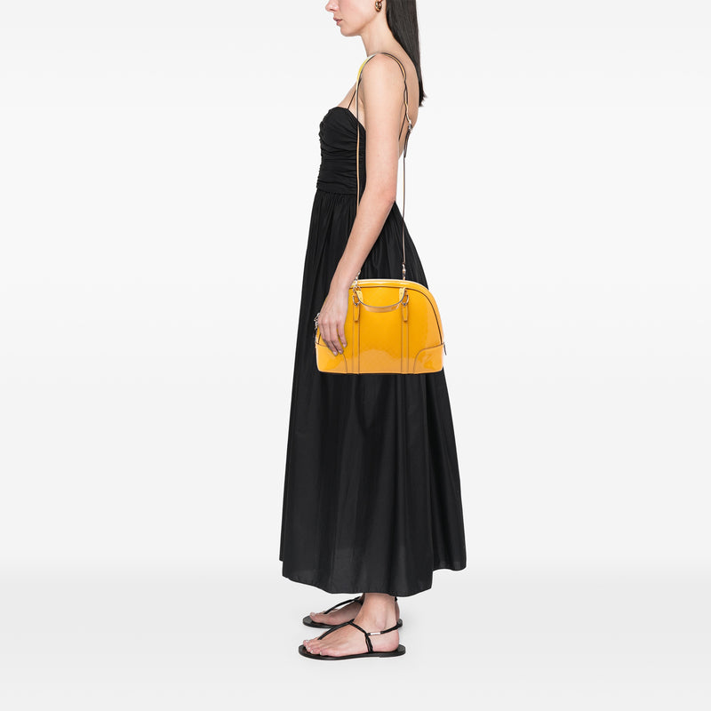 Small Microguccissima Patent Nice Dome Satchel - Image 6