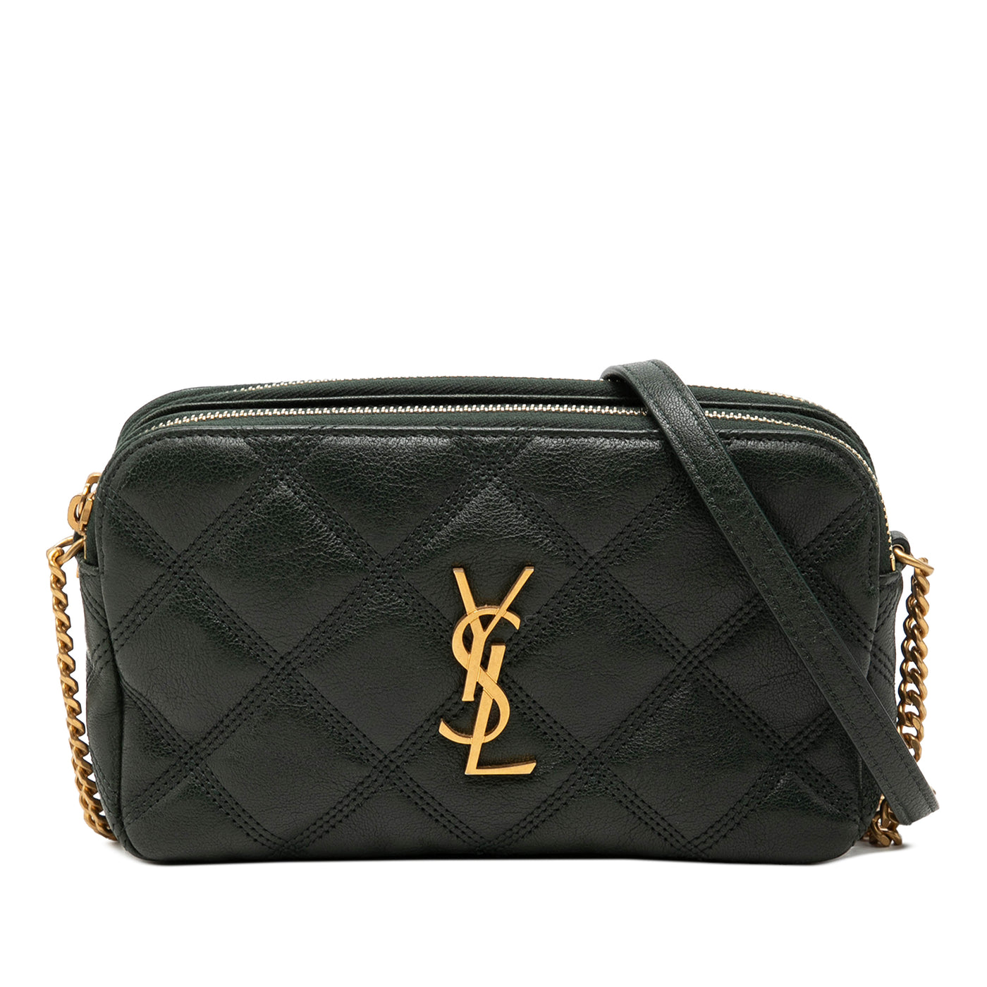 Mini Quilted Lambskin Becky Double Zip Crossbody - Image 1
