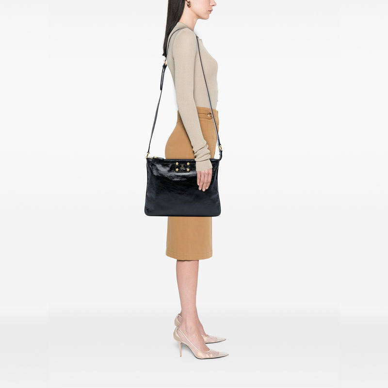 Crinkled Patent Crossbody - Image 6