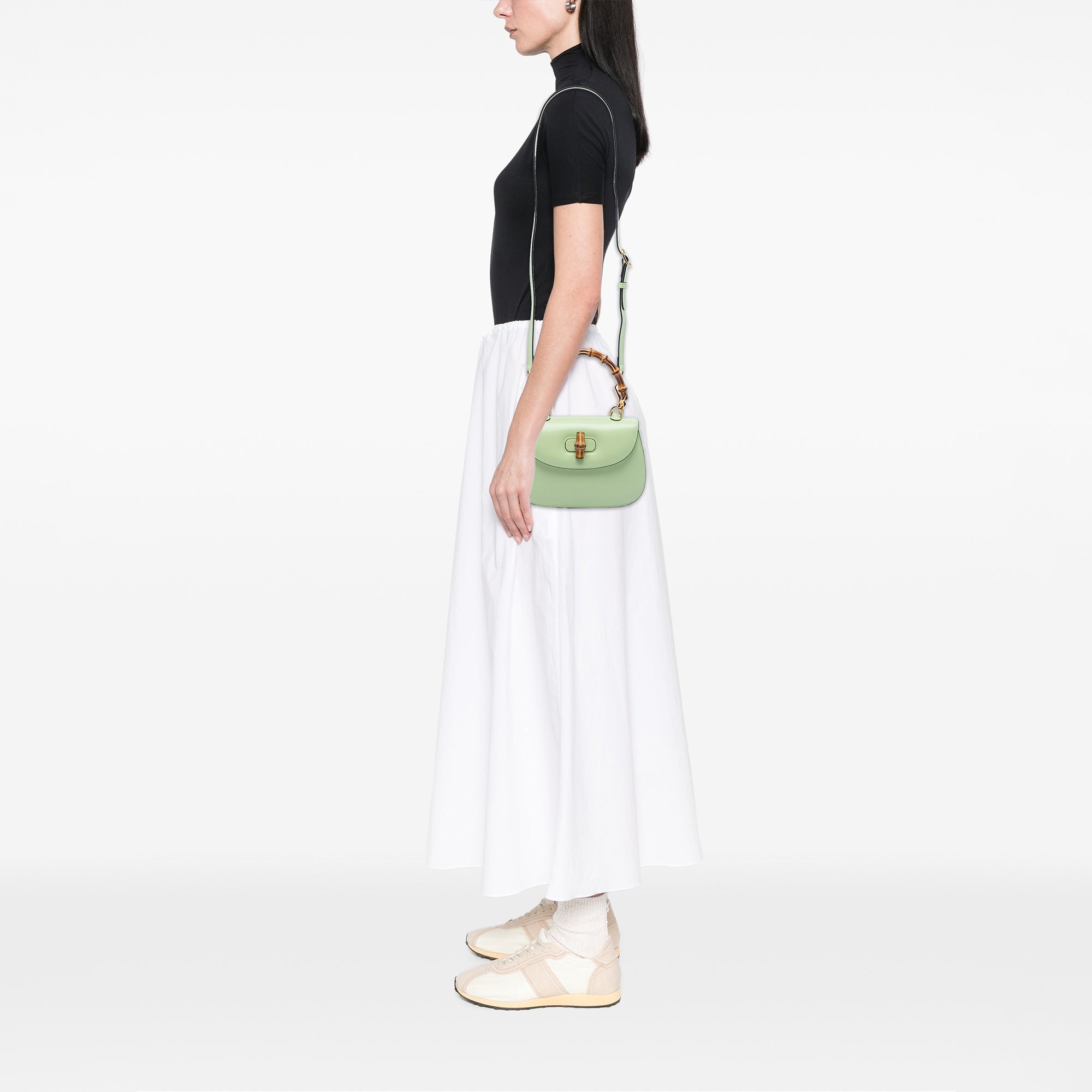 Small Calfskin 1947 Bamboo Top Handle Bag - Image 5