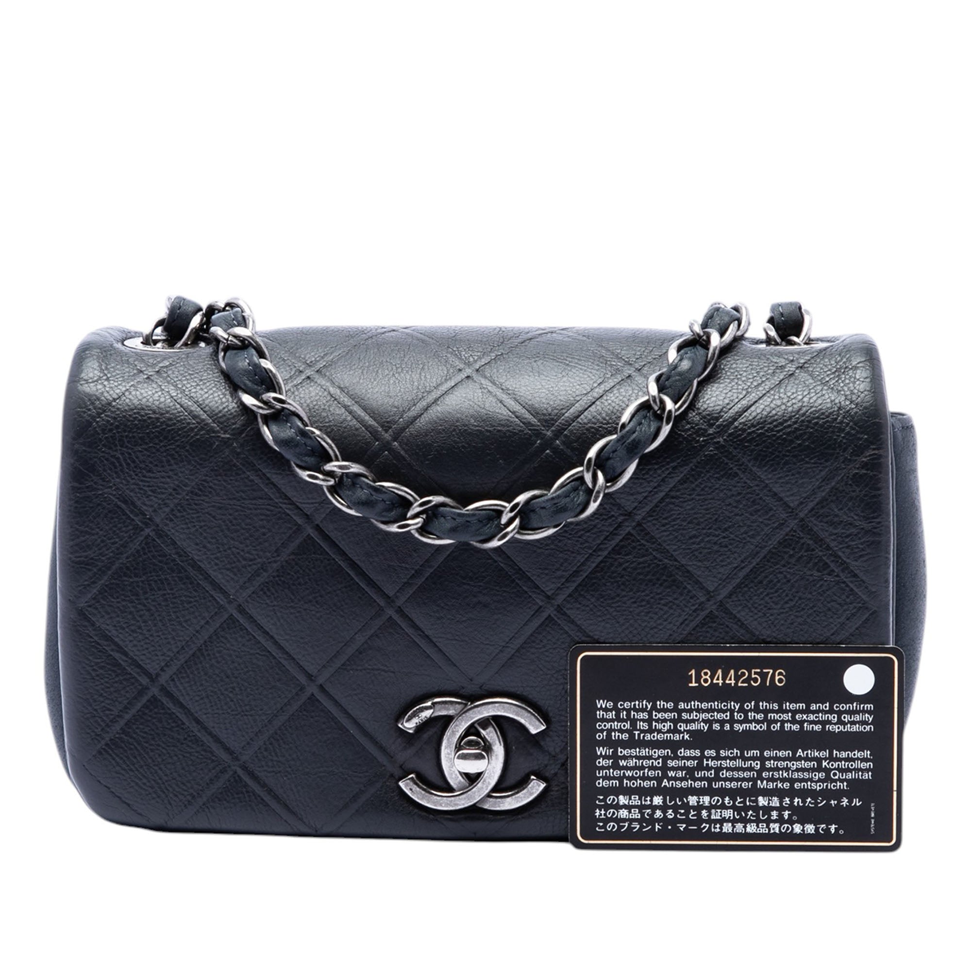 Small Diamond Embossed Calfskin New Chic Flap - Image 7