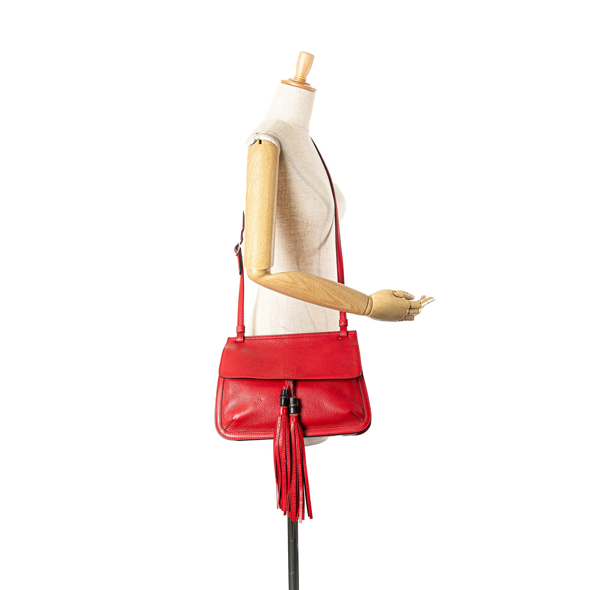Medium Leather Bamboo Daily Crossbody - Image 14