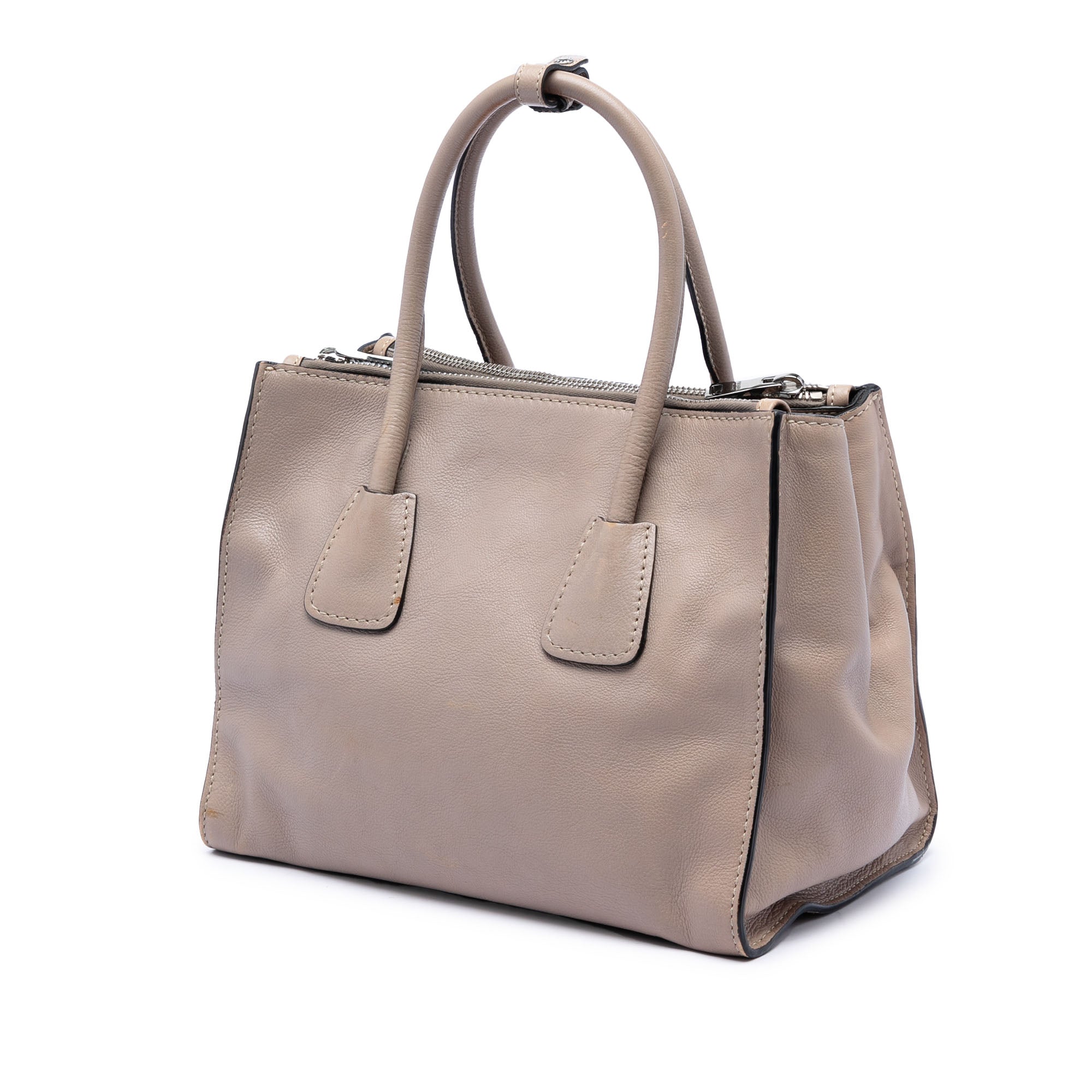 Glace Calf Twin Pocket Double Handle Satchel - Image 2