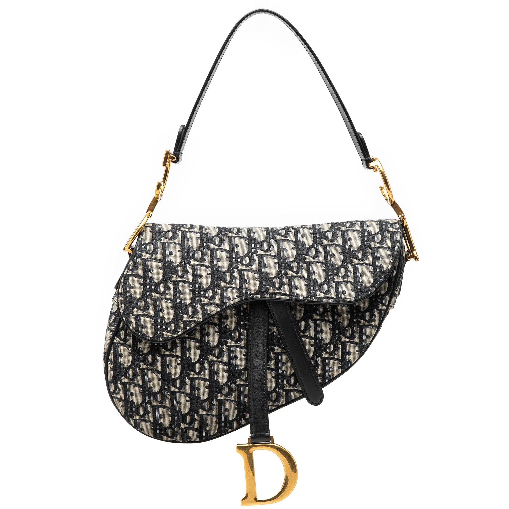 Oblique Canvas Saddle Bag - Image 1