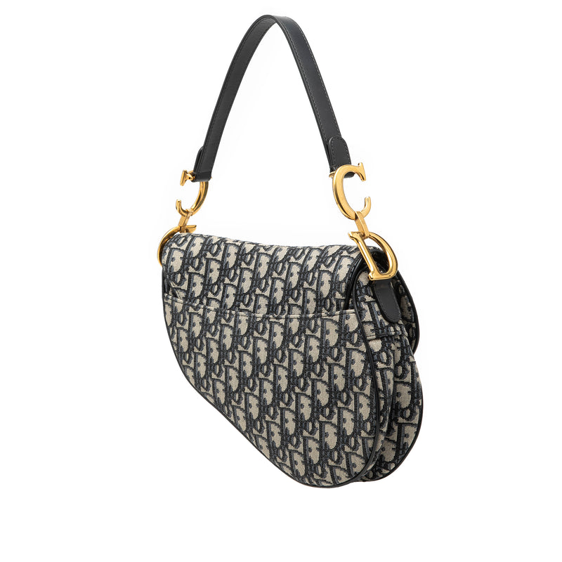 Oblique Canvas Saddle Bag - Image 2