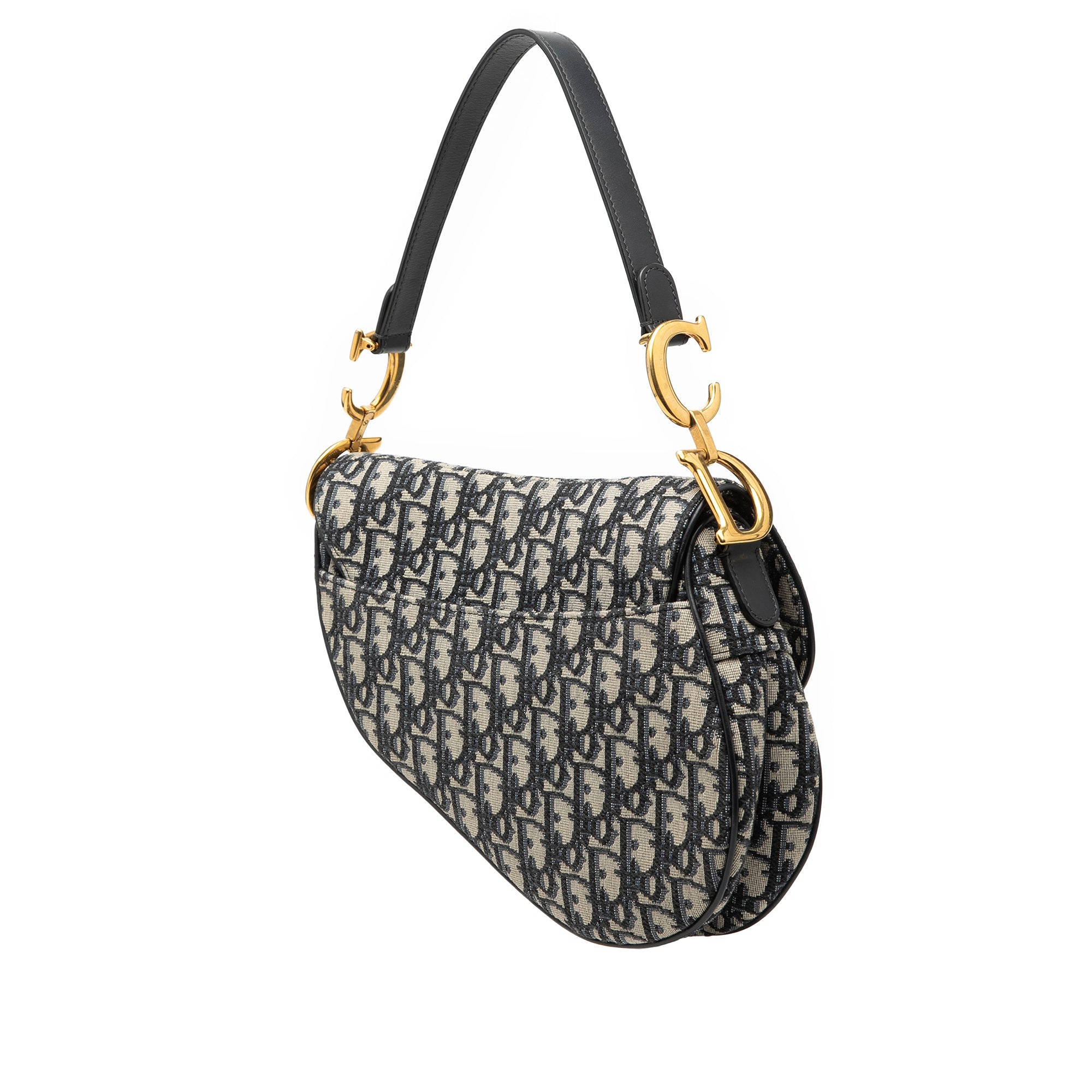 Oblique Canvas Saddle Bag - Image 2