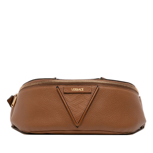 Leather V Greca Signature Belt Bag - Image 1