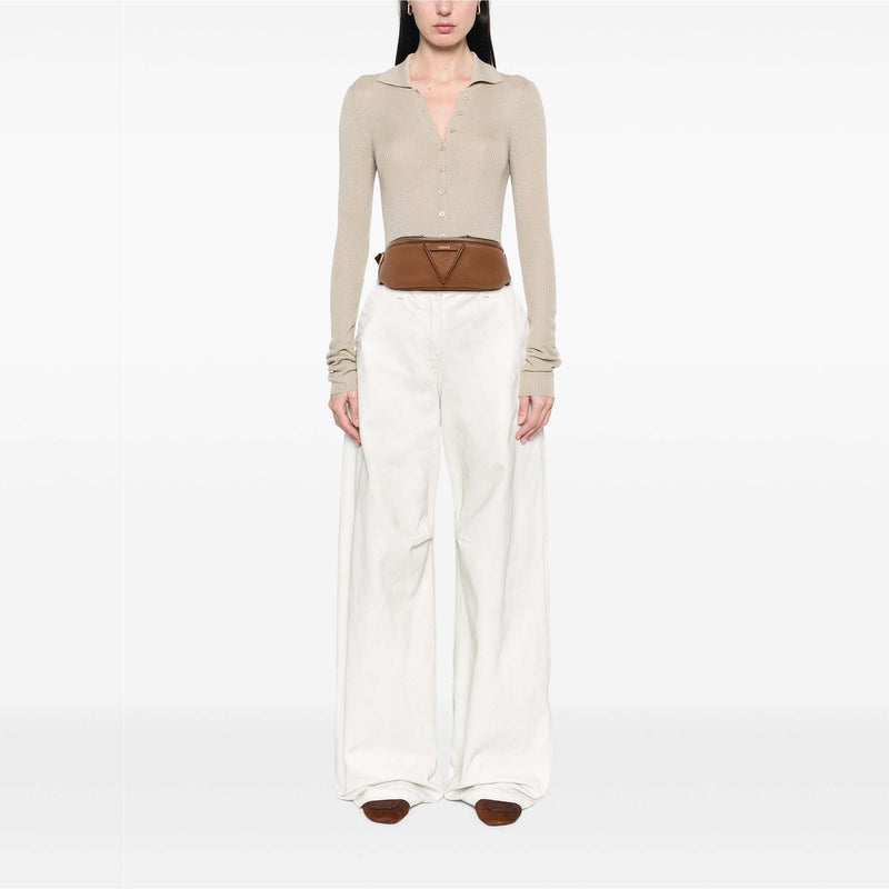 Leather V Greca Signature Belt Bag - Image 11