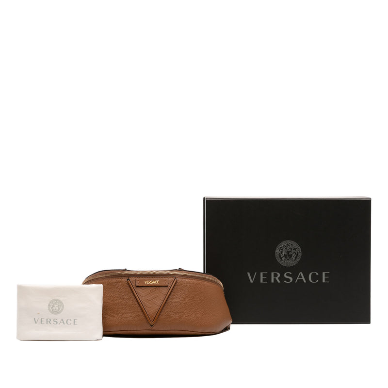 Leather V Greca Signature Belt Bag - Image 12