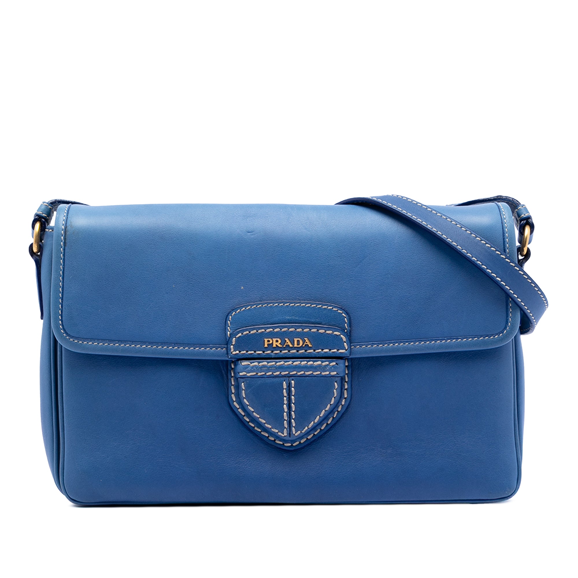 City Calf Push Lock Flap Crossbody - Image 1