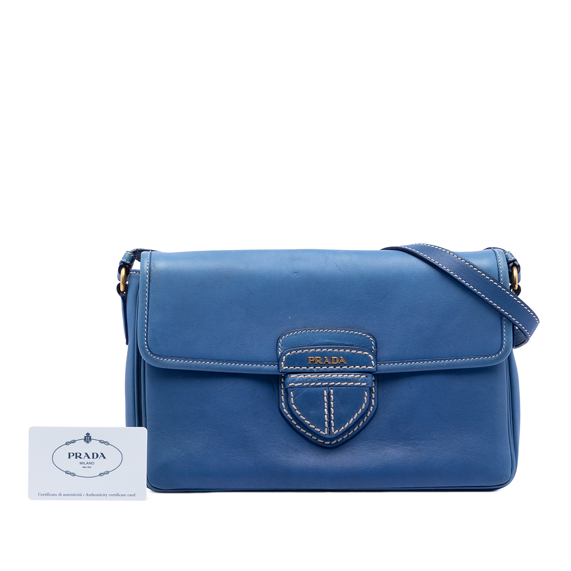 City Calf Push Lock Flap Crossbody - Image 7