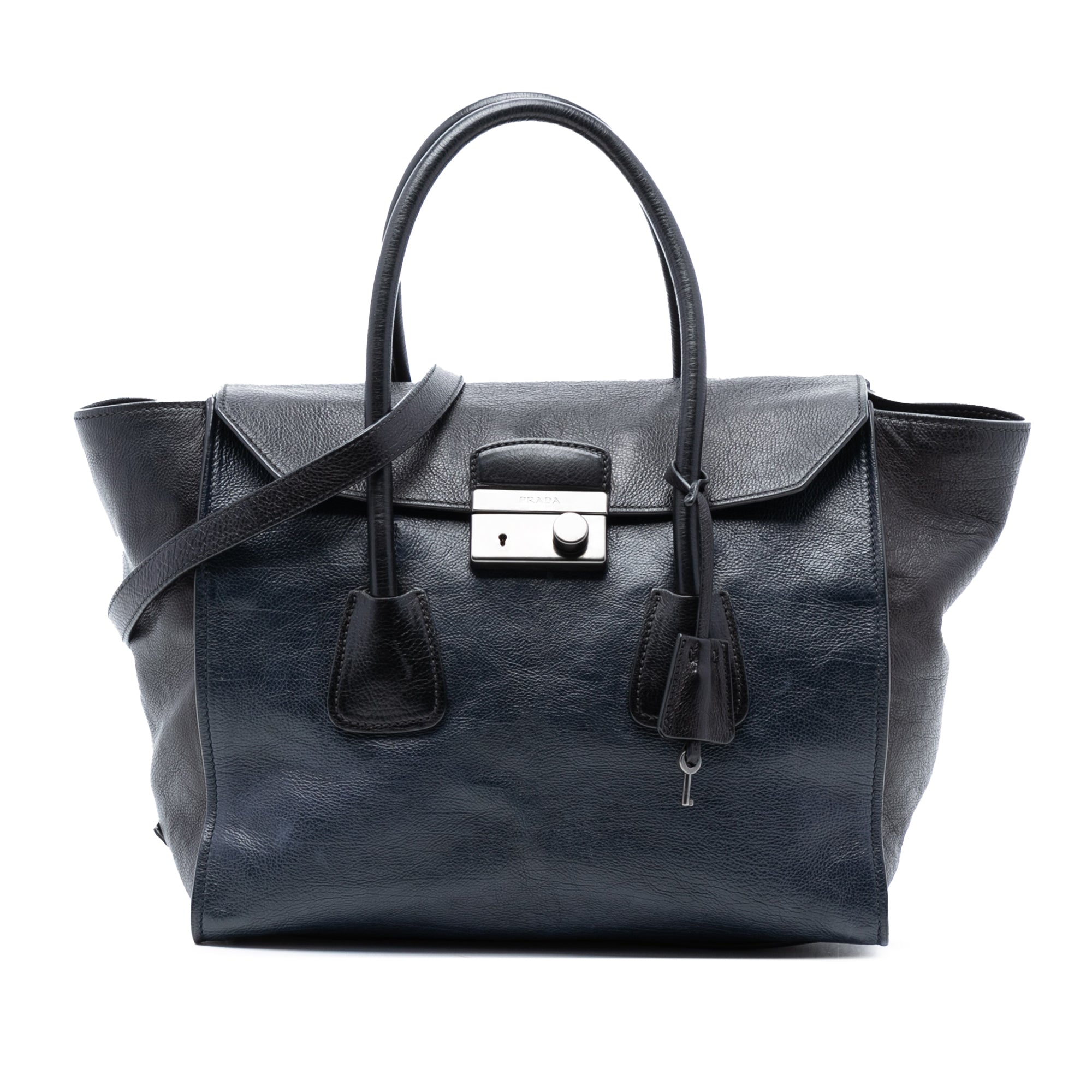 Bicolor Glace Calf Sound Lock Satchel - Image 1