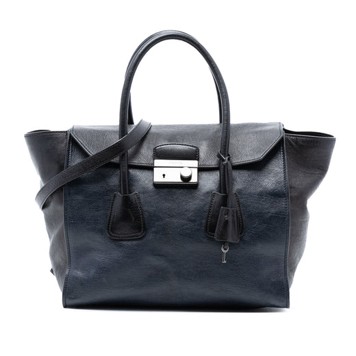 Bicolor Glace Calf Sound Lock Satchel - Image 1