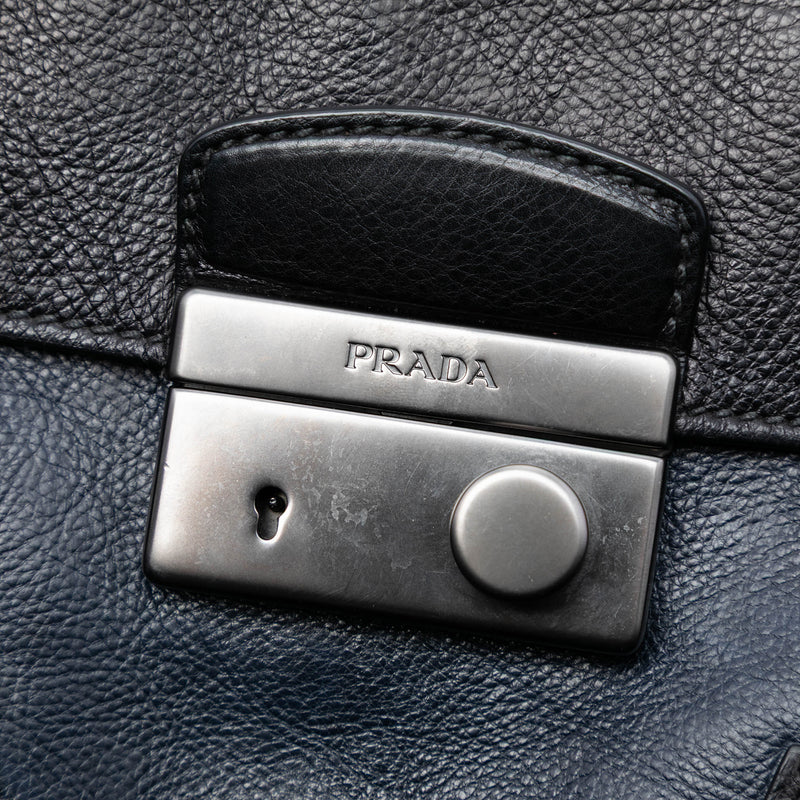Bicolor Glace Calf Sound Lock Satchel - Image 5