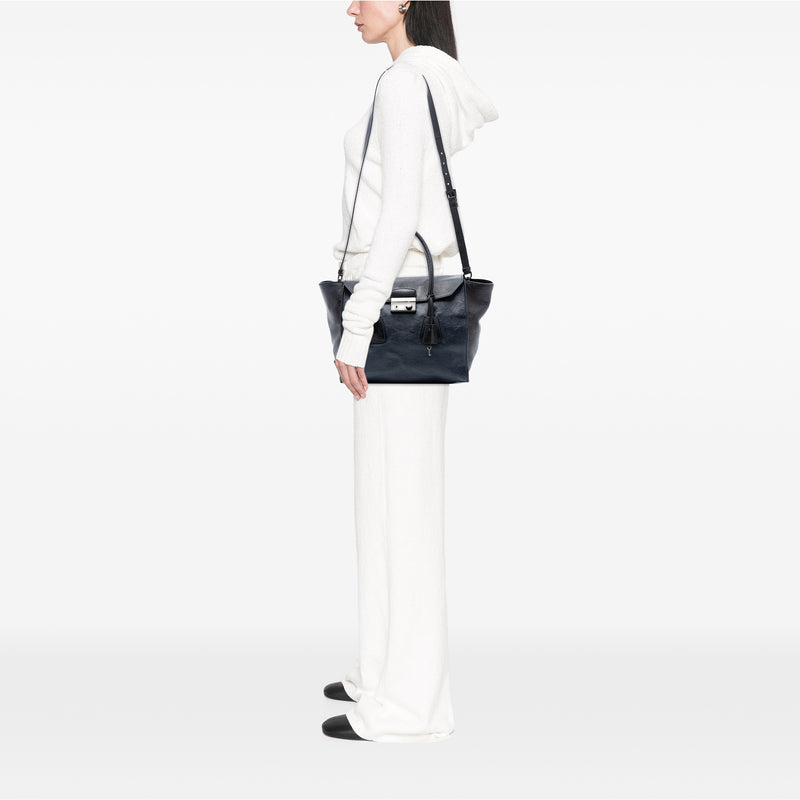 Bicolor Glace Calf Sound Lock Satchel - Image 6