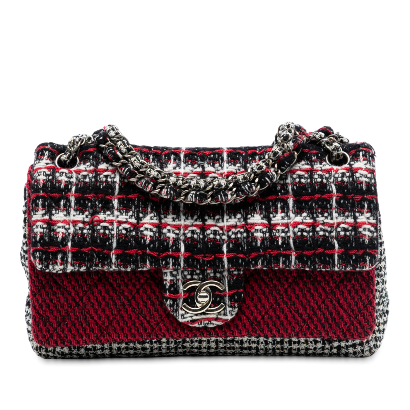 Medium CC Tweed Multi Print Double Flap - Image 1