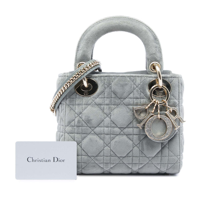 Mini Velvet Cannage Lady Dior - Image 7