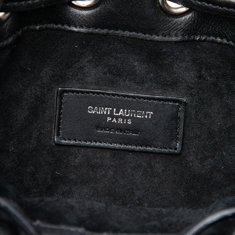 Small Studded Calfskin Emmanuelle Fringe Bucket Bag - Image 5