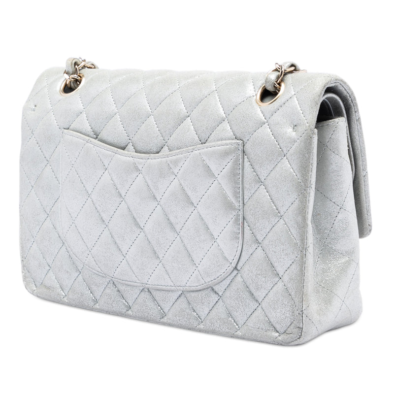 Medium Classic Metallic Lambskin Double Flap - Image 2