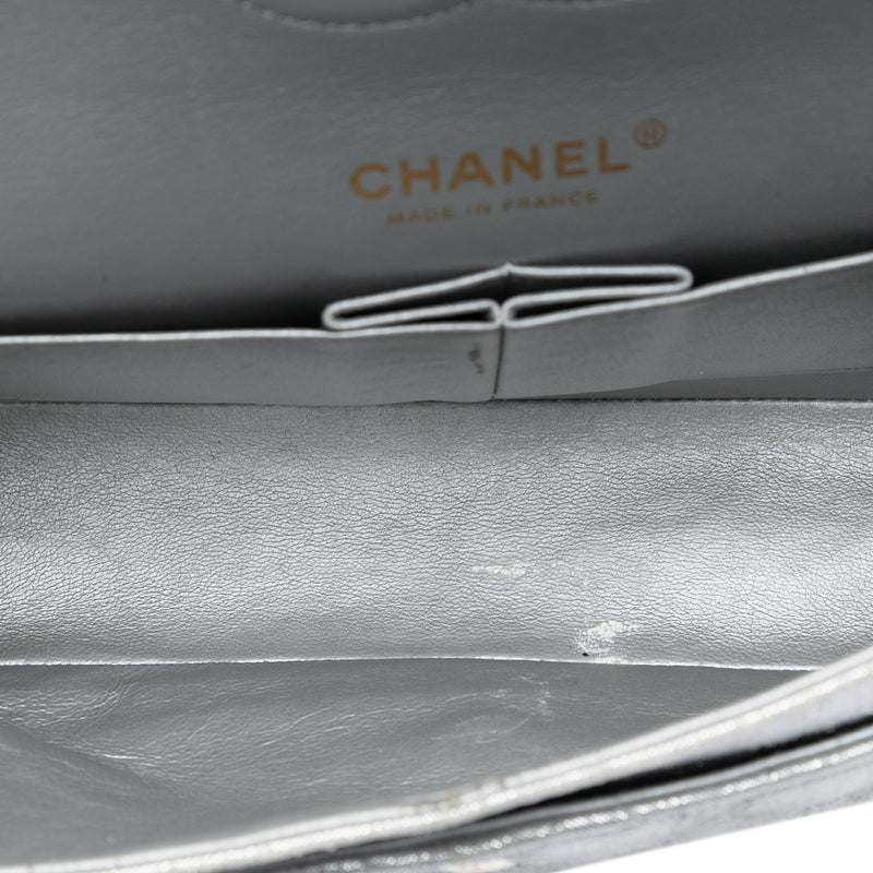 Medium Classic Metallic Lambskin Double Flap - Image 4