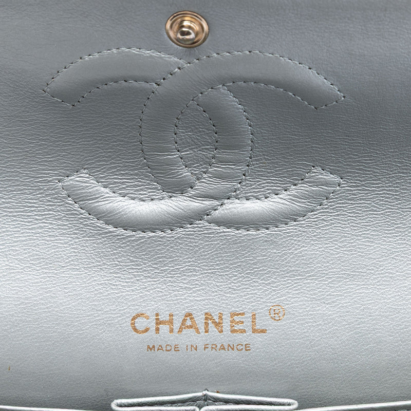 Medium Classic Metallic Lambskin Double Flap - Image 5