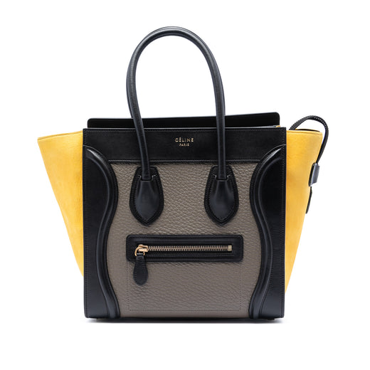 Micro Tricolor Leather Luggage Tote - Image 1