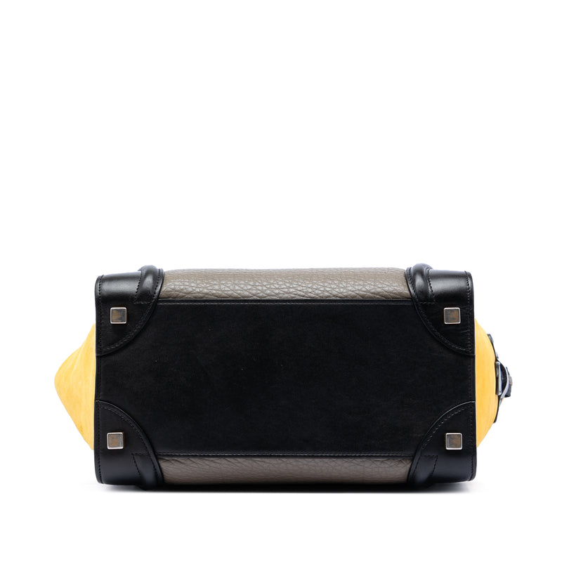 Micro Tricolor Leather Luggage Tote - Image 3