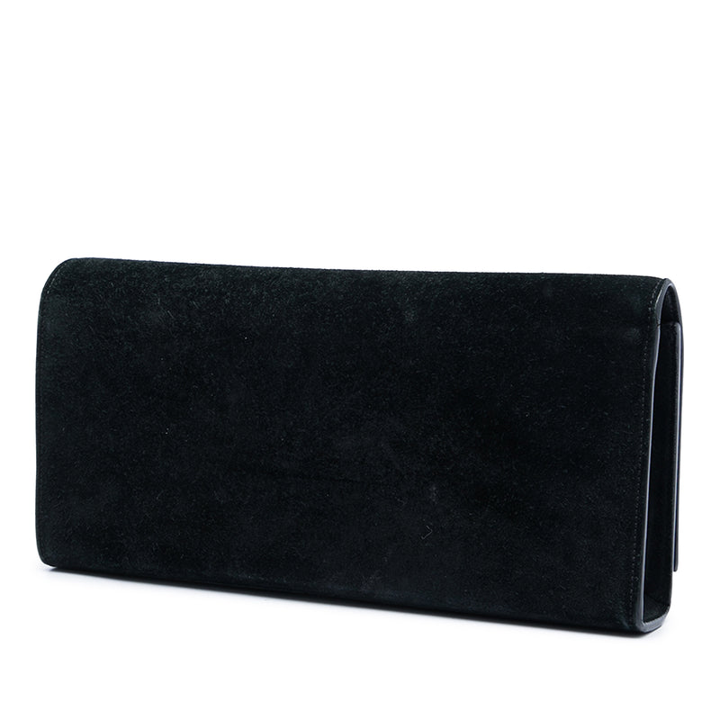 Suede Monogram Kate Tassel Clutch - Image 2