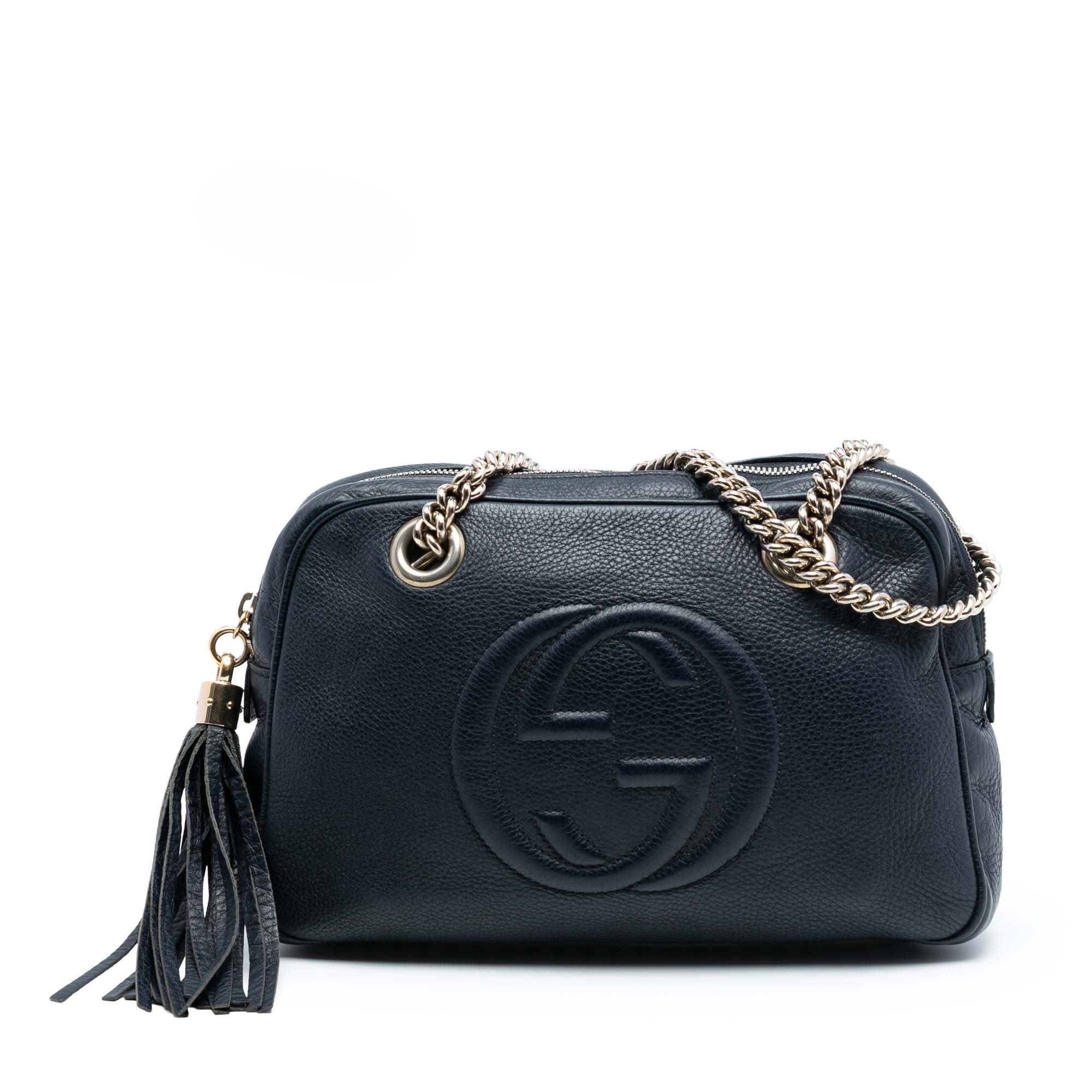 Leather Soho Chain Zip Shoulder Bag - Image 1