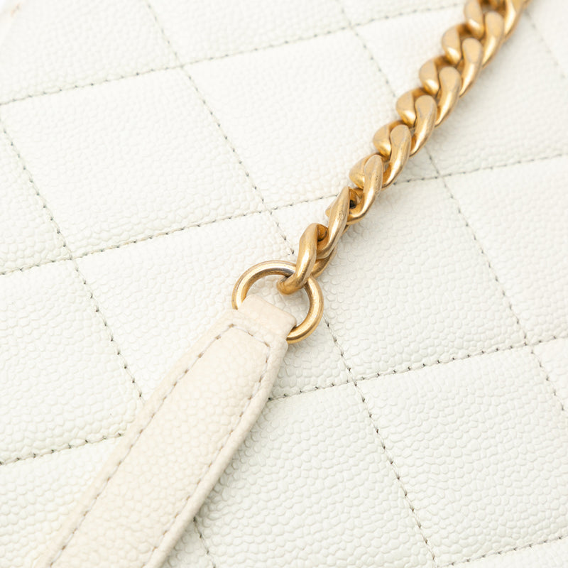 Small Quilted Caviar Chain Melody Flap - Image 9