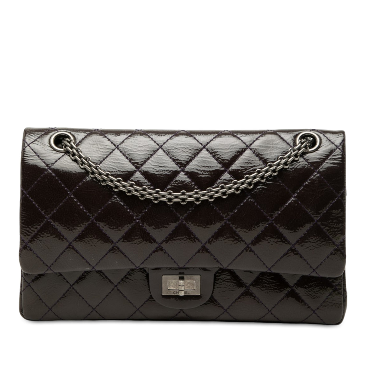 Quilted Crinkled Patent Reissue 2.55 Double Flap 226 - Image 1