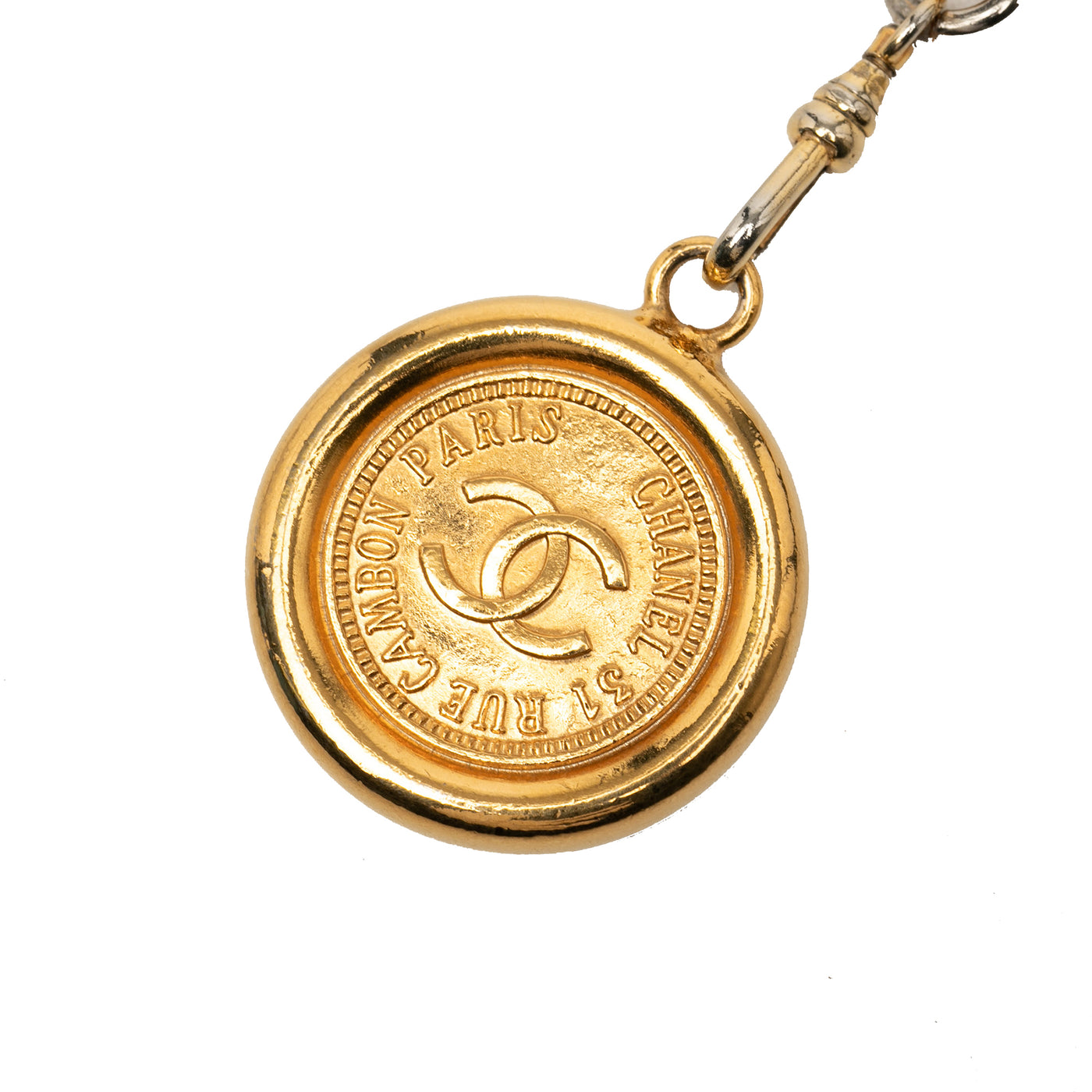 Gold Plated CC Medallion 31 Rue Cambon Paris Chain Link Belt - Image 1