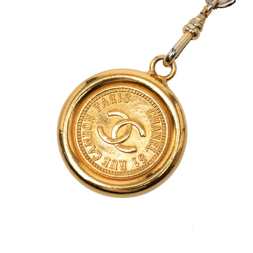 Gold Plated CC Medallion 31 Rue Cambon Paris Chain Link Belt - Image 1