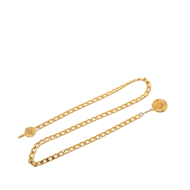 Gold Plated CC Medallion 31 Rue Cambon Paris Chain Link Belt - Image 3
