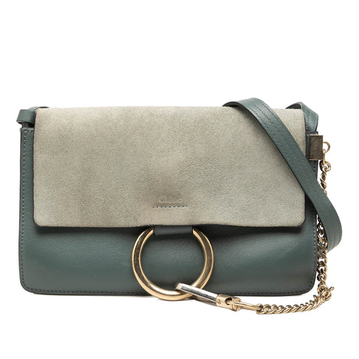 Small Suede and Calfskin Faye Crossbody - Image 1