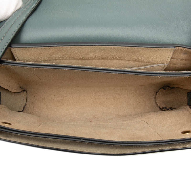 Small Suede and Calfskin Faye Crossbody - Image 4
