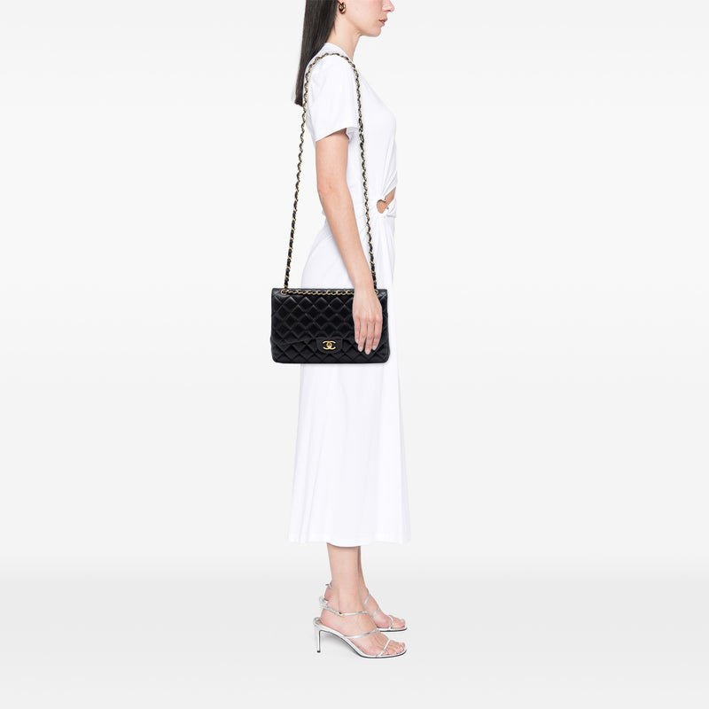 Jumbo Classic Lambskin Double Flap - Image 6