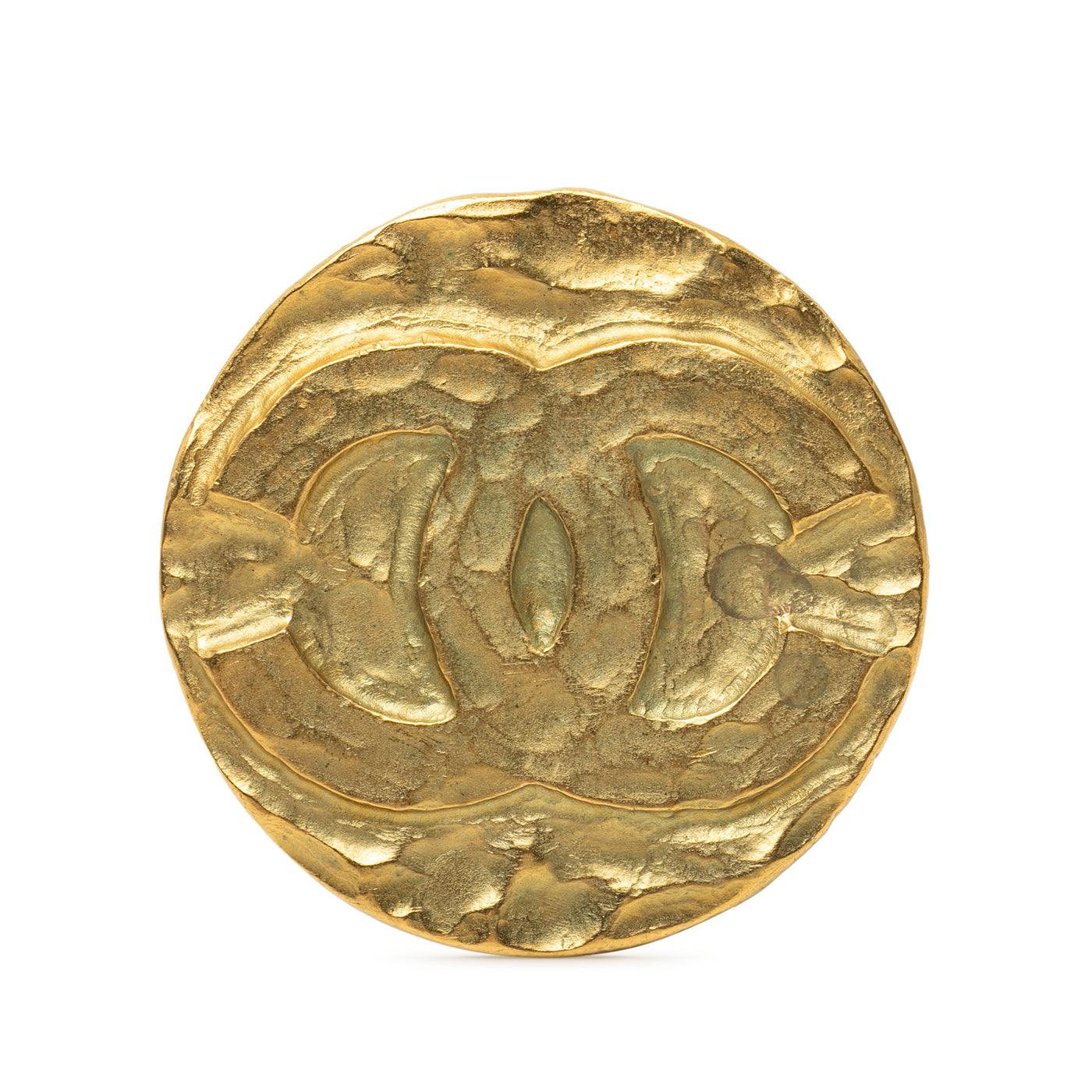 CC Gold Plated Medallion Brooch - Image 1