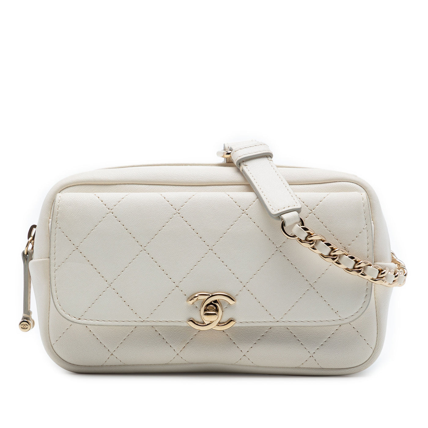 Quilted Goatskin Casual Trip Waist Bag - Image 1