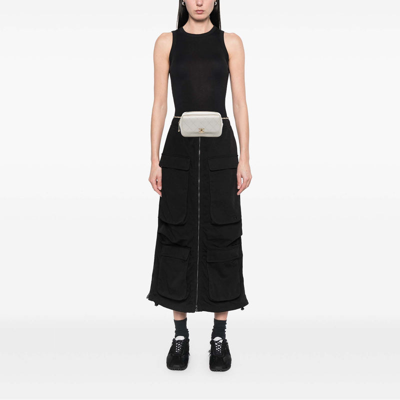 Quilted Goatskin Casual Trip Waist Bag - Image 7