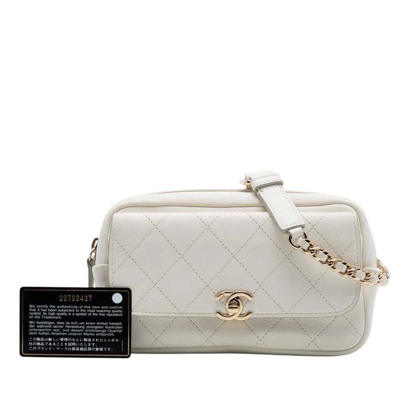 Quilted Goatskin Casual Trip Waist Bag - Image 8