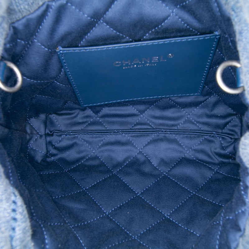 Mini Denim Studded 22 Handbag - Image 4