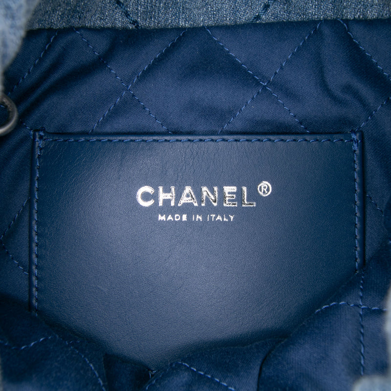 Mini Denim Studded 22 Handbag - Image 5