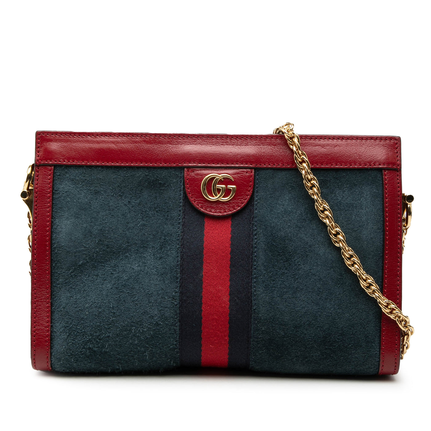 Small Suede Web Ophidia Chain Crossbody - Image 1