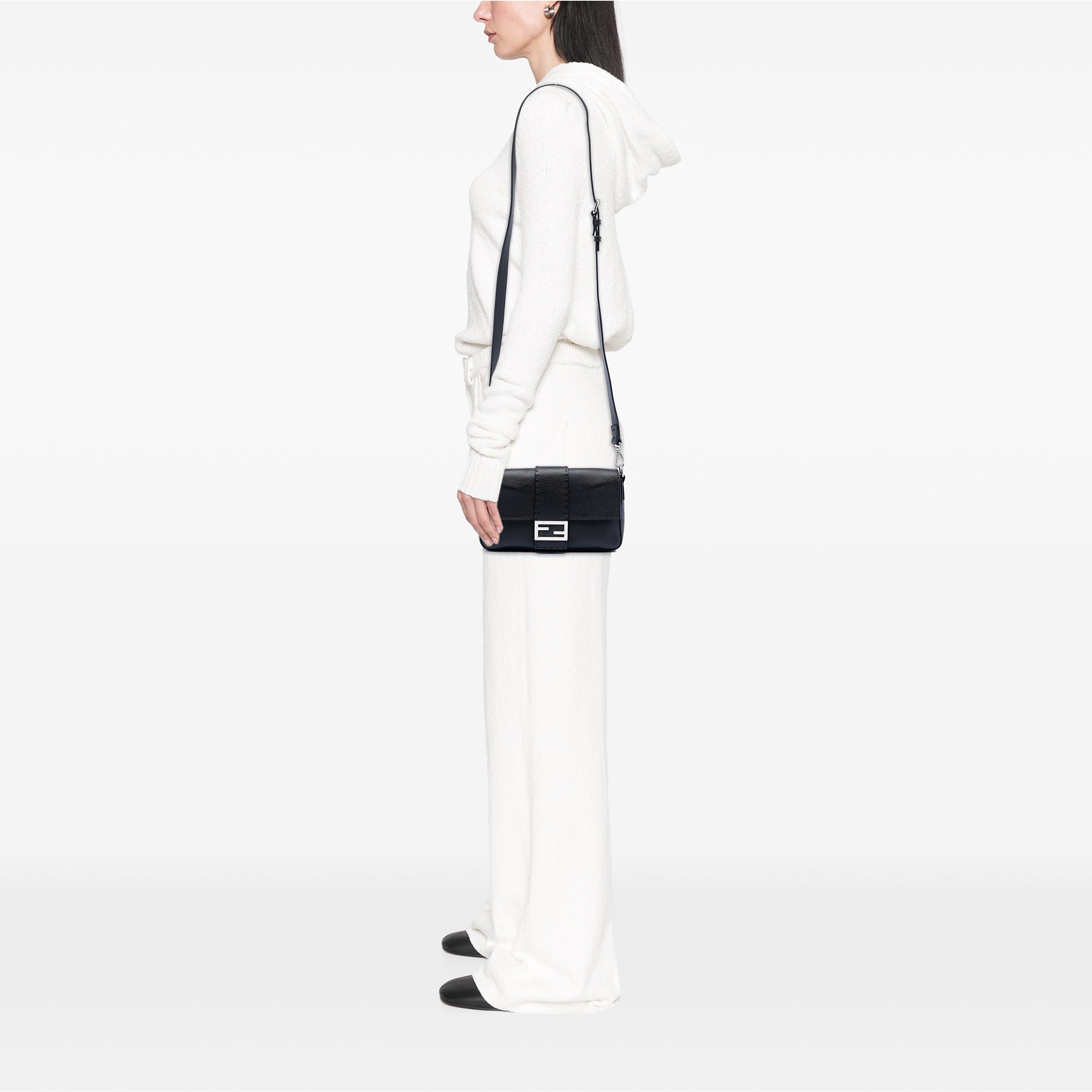 Leather Selleria Convertible Baguette Satchel - Image 7