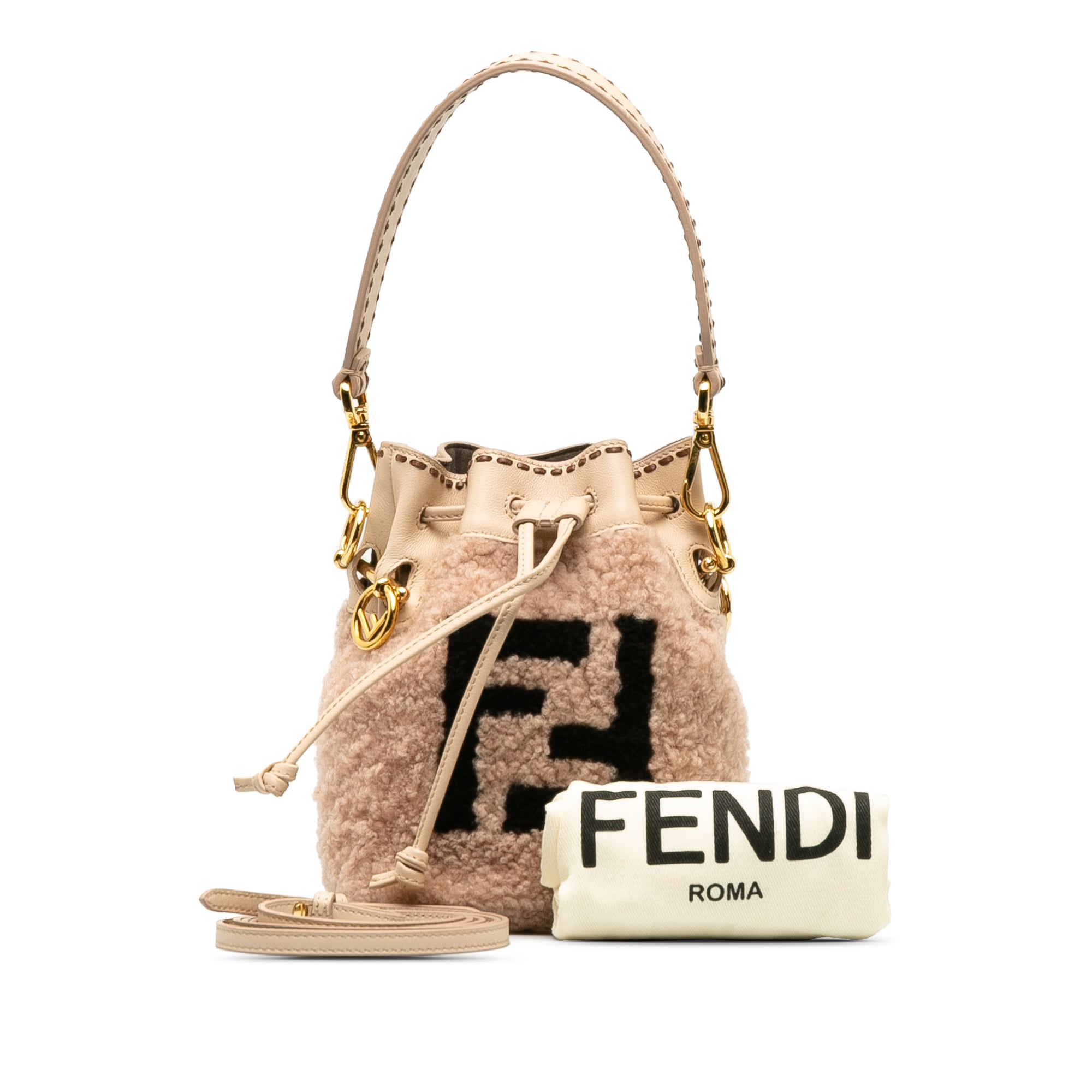 Shearling Mini Mon Tresor Bucket Bag - Image 10