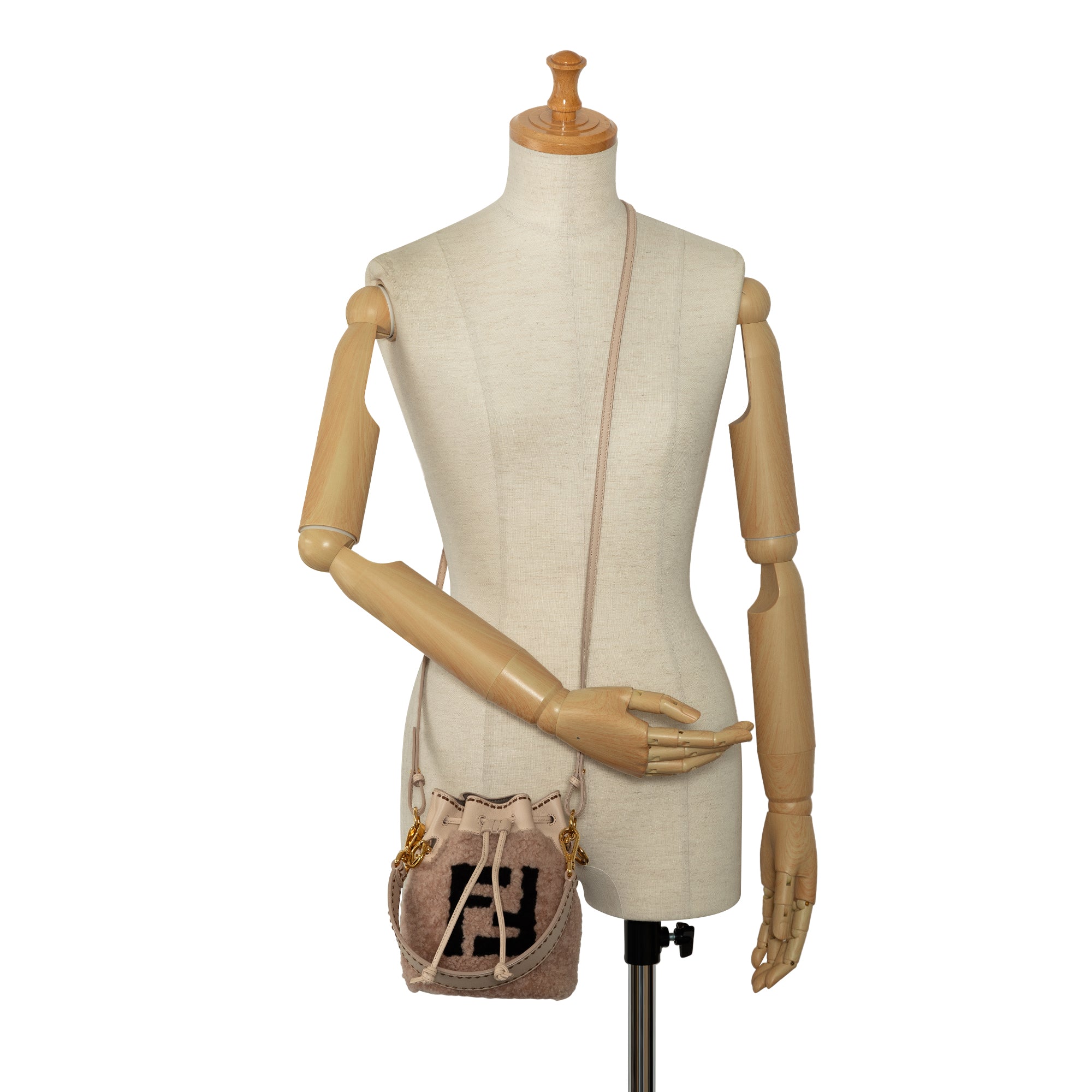 Shearling Mini Mon Tresor Bucket Bag - Image 9