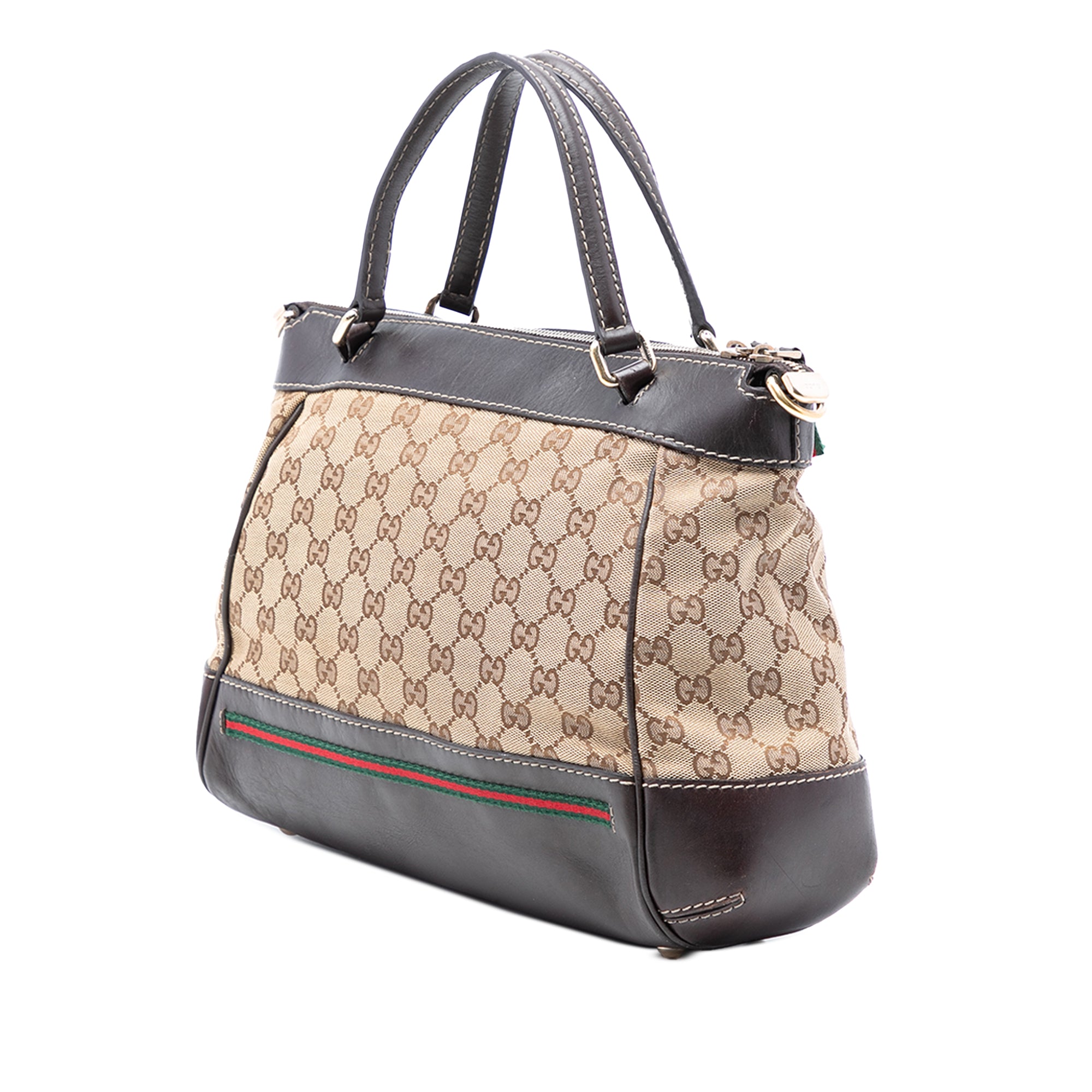 GG Canvas Web Mayfair Satchel - Image 2