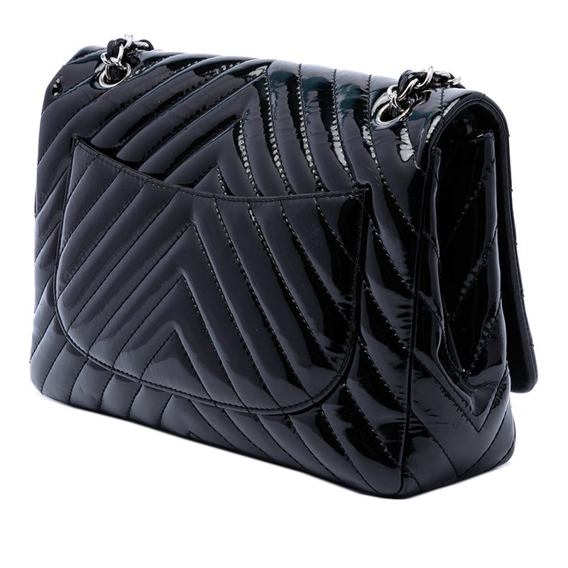 Jumbo Classic Chevron Patent Single Flap - Image 2